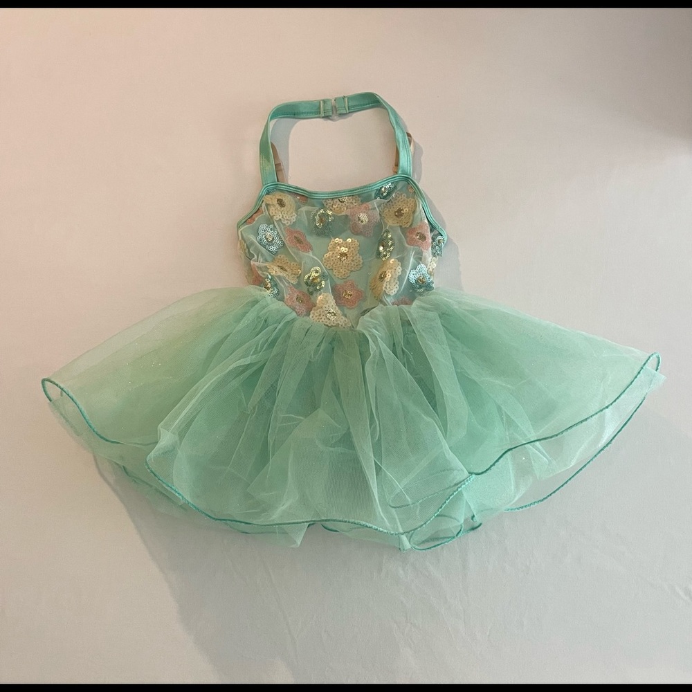 WEISSMAN Middle Child Mint Green Ballet/Tap/Jazz Recital Outfit!!